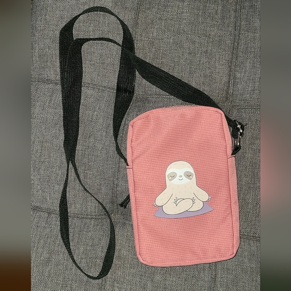 Sloth Crossbody canvas messenger bag small‎ fashion cartoon graphic